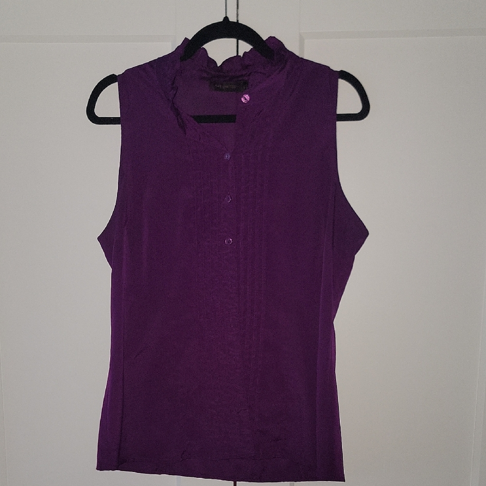 The Limited Rich Purple Sleeveless Blouse
